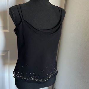 Vintage Betsy and Adam Rhinestone cami tank top